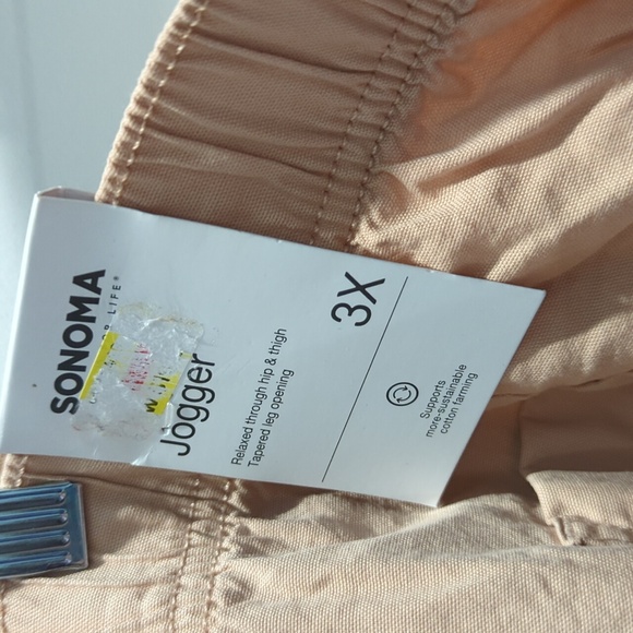 Sonoma Beige Jogger Pants - Picture 2 of 4